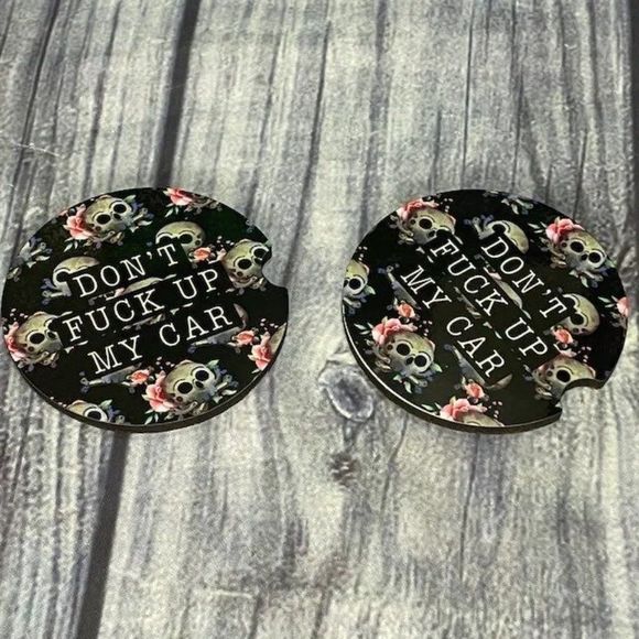 Dont Mess Up My Car Car Coasters 2 Pack - Picture 4 of 10